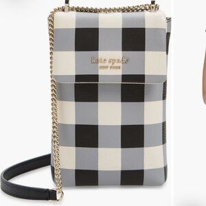 KATE SPADE Bradley Gingham Pebbled Crossbody Purse